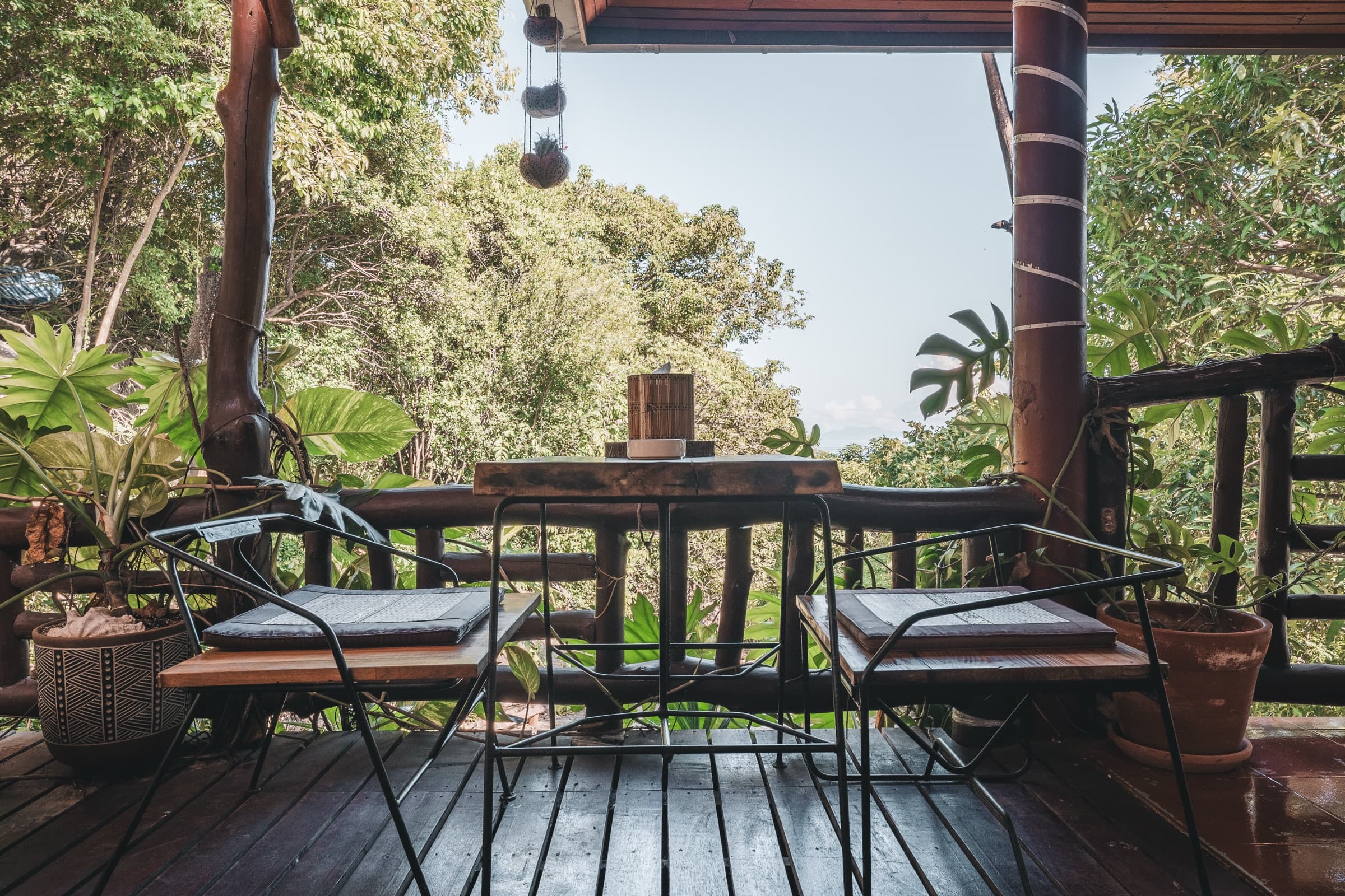 Unit 1 terrace with chairs and table
